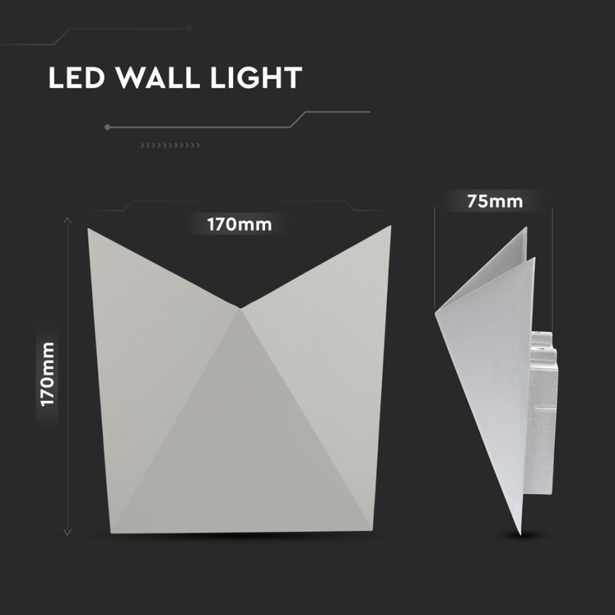 Applique murale extérieure LED/5W/230V 4000K IP65 gris