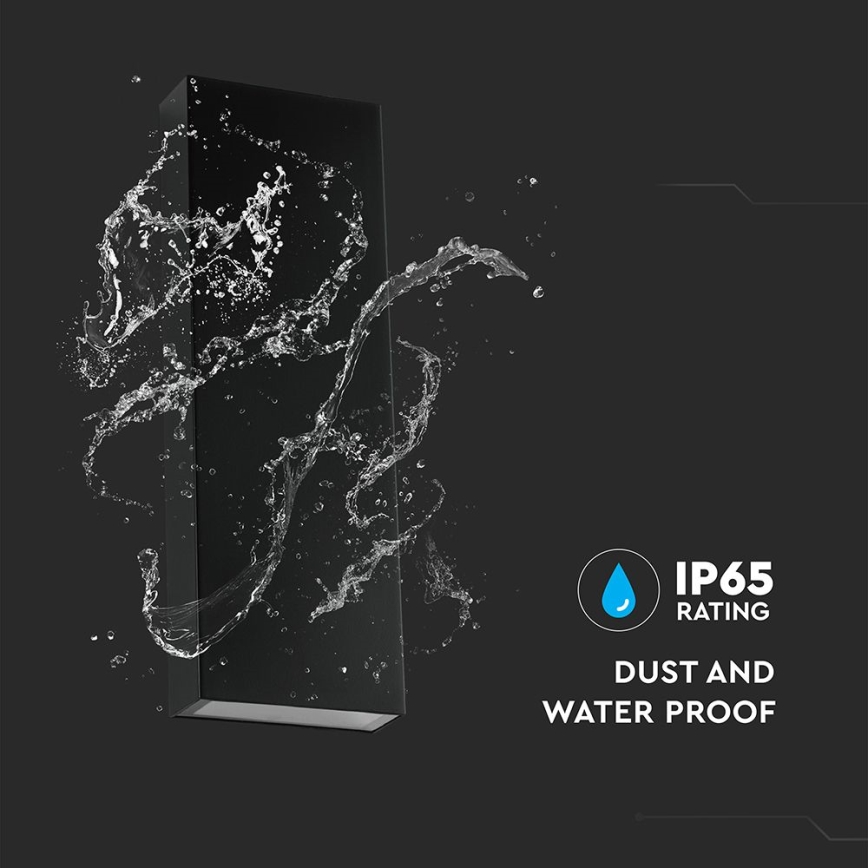 Applique murale extérieure LED/8W/230V 4000K IP65 noir
