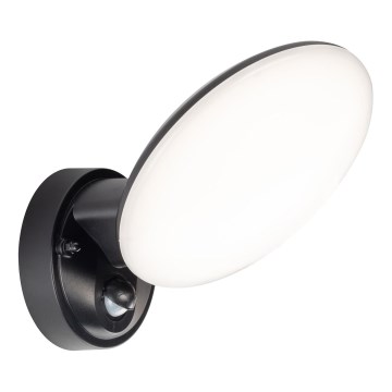 Applique murale extérieure LED avec détecteur de mouvement et capteur crépusculaire OLAF LED/10W/230V IP44 noir