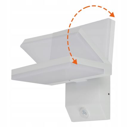 Applique murale extérieure LED avec détecteur de mouvement LED/18W/230V IP44 blanche