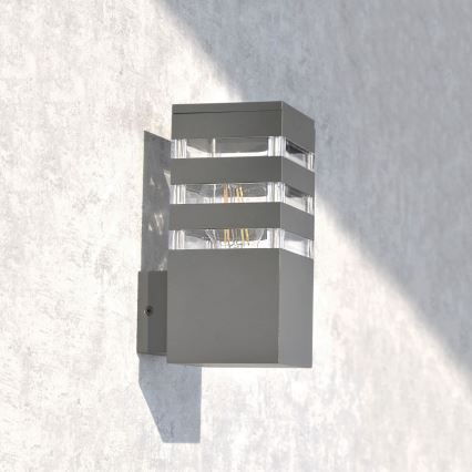 Applique murale extérieure LED RGBW dimmable TEKSAS 1xE27/9W/230V 2700-6500K Wi-Fi IP44 anthracite