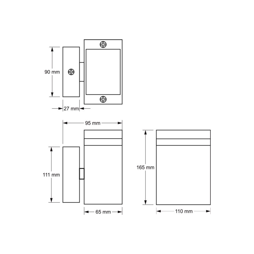 Applique murale extérieure LITEK 1xGU10/30W/230V IP54 gris