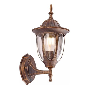 Applique murale extérieure MANOEL 1xE27/15W/230V IP44 bronze patiné