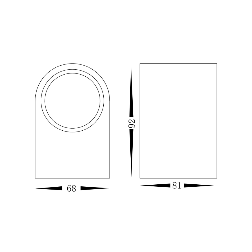 Applique murale extérieure OVALIS 1xGU10/35W/230V IP44 noir