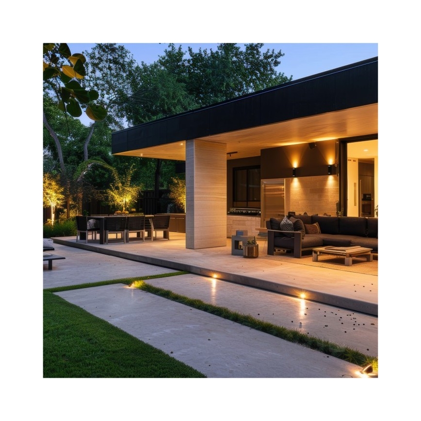 Applique murale extérieure QUERK 2xGU10/35W/230V IP54 15 cm noir