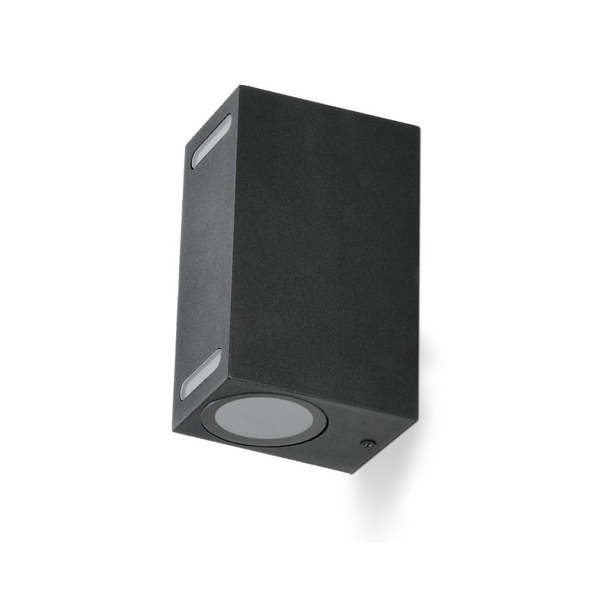 Applique murale extérieure QUERK 2xGU10/35W/230V IP54 15 cm noir