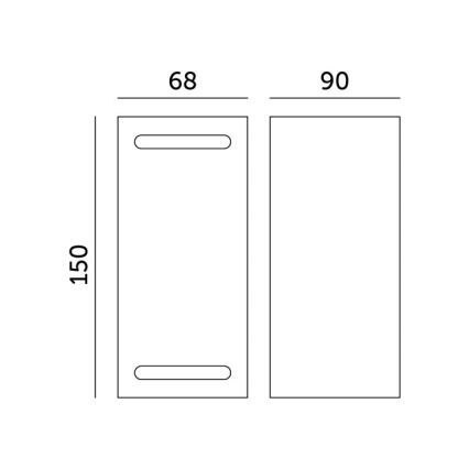 Applique murale extérieure QUERK 2xGU10/35W/230V IP54 15 cm noir