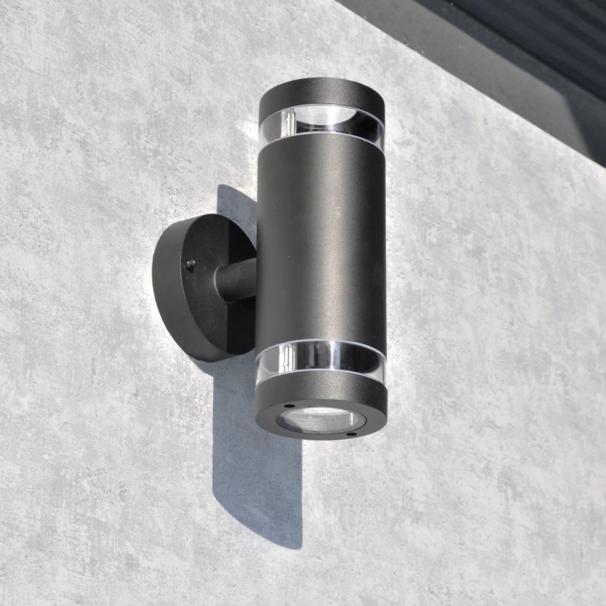 Applique murale extérieure RINO 2xGU10/12W/230V IP54 noir