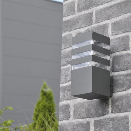 Applique murale extérieure TEKSAS 1xE27/12W/230V IP44 graphite
