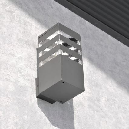 Applique murale extérieure TEKSAS 1xE27/12W/230V IP44 graphite