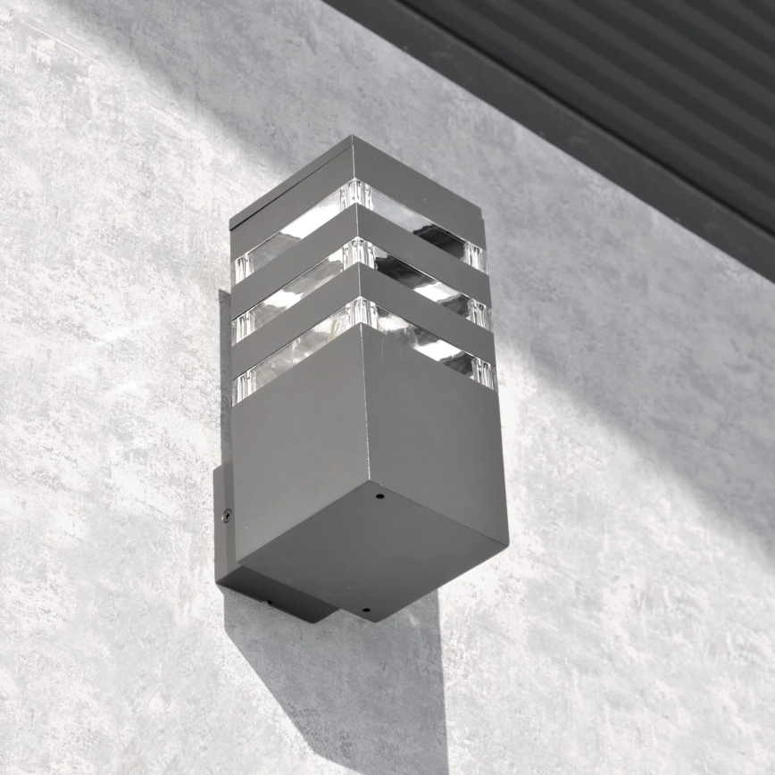 Applique murale extérieure TEKSAS 1xE27/12W/230V IP44 graphite