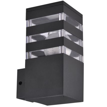 Applique murale extérieure TEKSAS 1xE27/12W/230V IP44 graphite