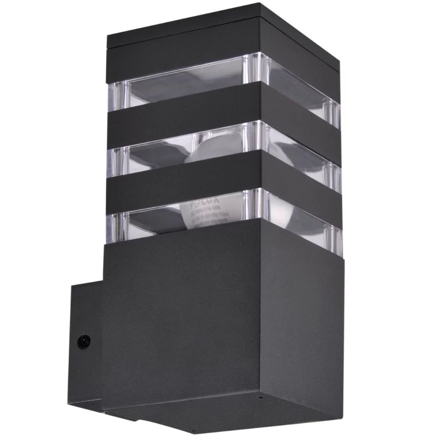 Applique murale extérieure TEKSAS 1xE27/12W/230V IP44 graphite