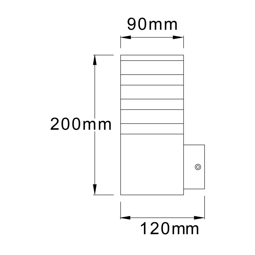 Applique murale extérieure TEKSAS 1xE27/12W/230V IP44 graphite