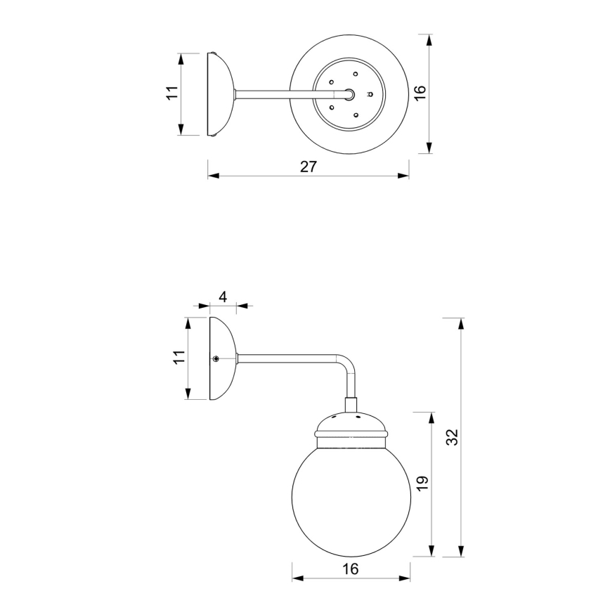 Applique murale HYDRO 1 1xE14//60W/230V