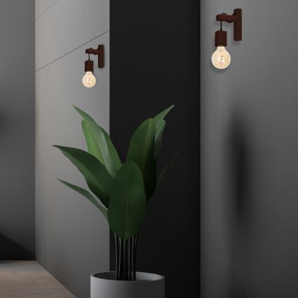 Applique murale JACK 1xE27/40W/230V bois marron
