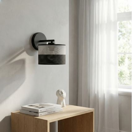 Applique murale KARBON 1xE27/15W/230V noir/gris