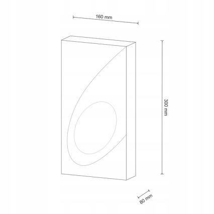 Applique murale KOMETA 1xE14/12W/230V plâtre/blanc