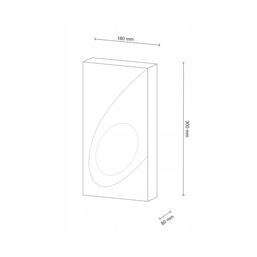 Applique murale KOMETA 1xE14/12W/230V plâtre/blanc