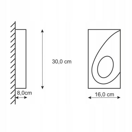Applique murale KOMETA 1xE14/12W/230V plâtre/blanc
