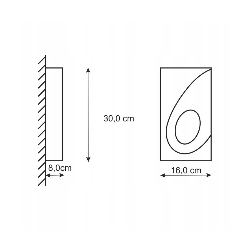 Applique murale KOMETA 1xE14/12W/230V plâtre/blanc
