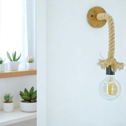 Applique murale KOS 1xE27/60W/230V hêtre