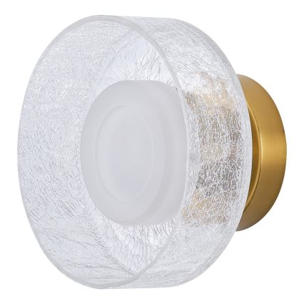 Applique murale LED/8W/230V 3000K doré/transparent