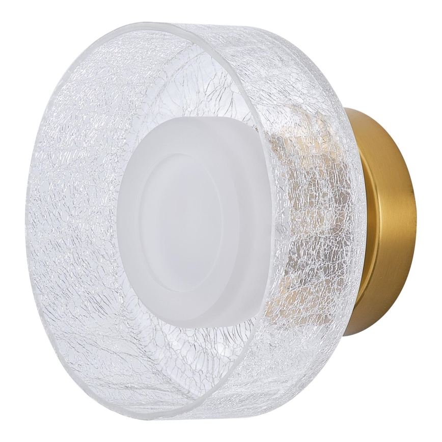 Applique murale LED/8W/230V 3000K doré/transparent