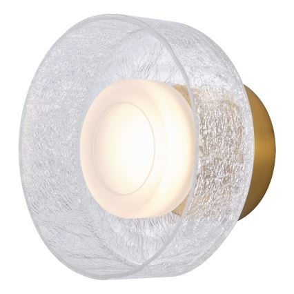 Applique murale LED/8W/230V 3000K doré/transparent