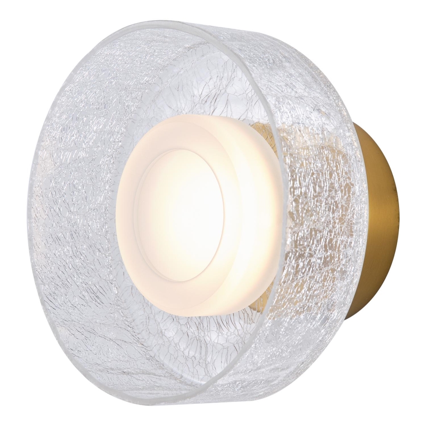 Applique murale LED/8W/230V 3000K doré/transparent