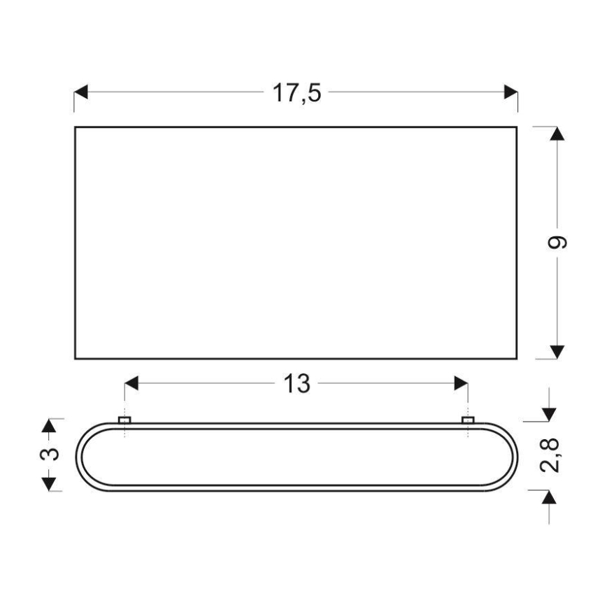 Applique murale LED CARLI 2xLED/10W/230V