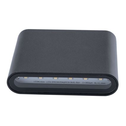 Applique murale LED d'extérieur FLOW 2xLED/3W/230V IP54 noir