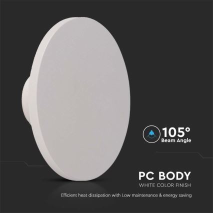 Applique murale LED d'extérieur LED/12W/230V 3000K IP65 blanc