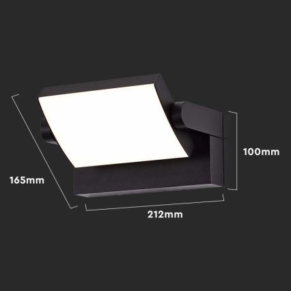 Applique murale LED d'extérieur LED/17W/230V 3000K IP65 noire