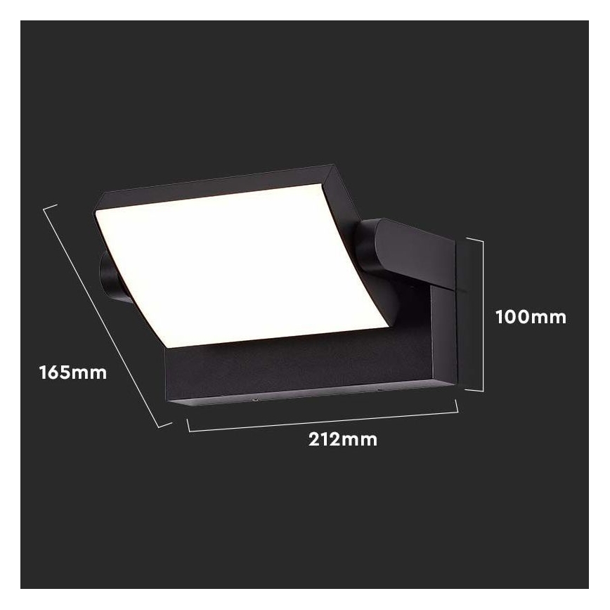 Applique murale LED d'extérieur LED/17W/230V 3000K IP65 noire