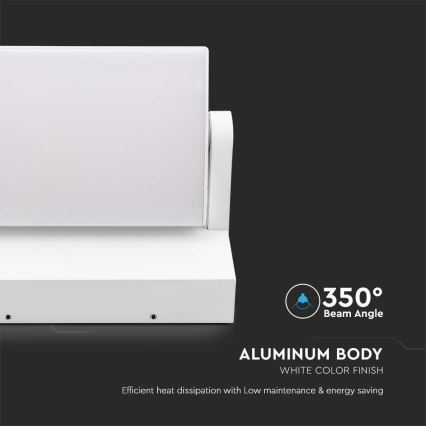 Applique murale LED d'extérieur LED/17W/230V 4000K IP65 blanche