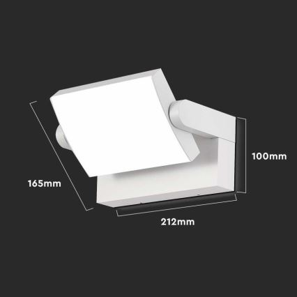 Applique murale LED d'extérieur LED/17W/230V 4000K IP65 blanche