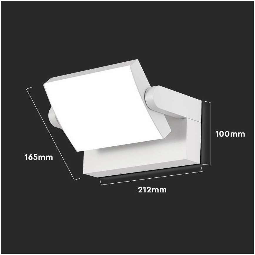Applique murale LED d'extérieur LED/17W/230V 4000K IP65 blanche