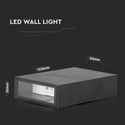 Applique murale LED d'extérieur LED/4W/230V 3000K IP65 noir