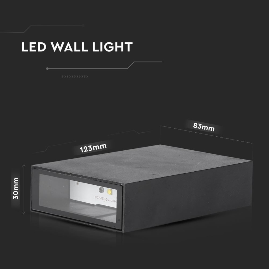 Applique murale LED d'extérieur LED/4W/230V 3000K IP65 noir