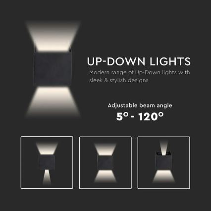 Applique murale LED d'extérieur LED/5W/230V 3000K IP65 noire