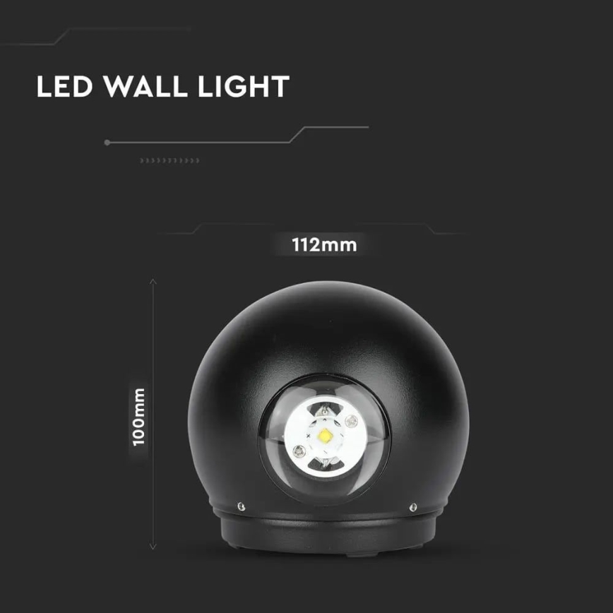 Applique murale LED d'extérieur LED/6W/230V 3000K IP65 noir