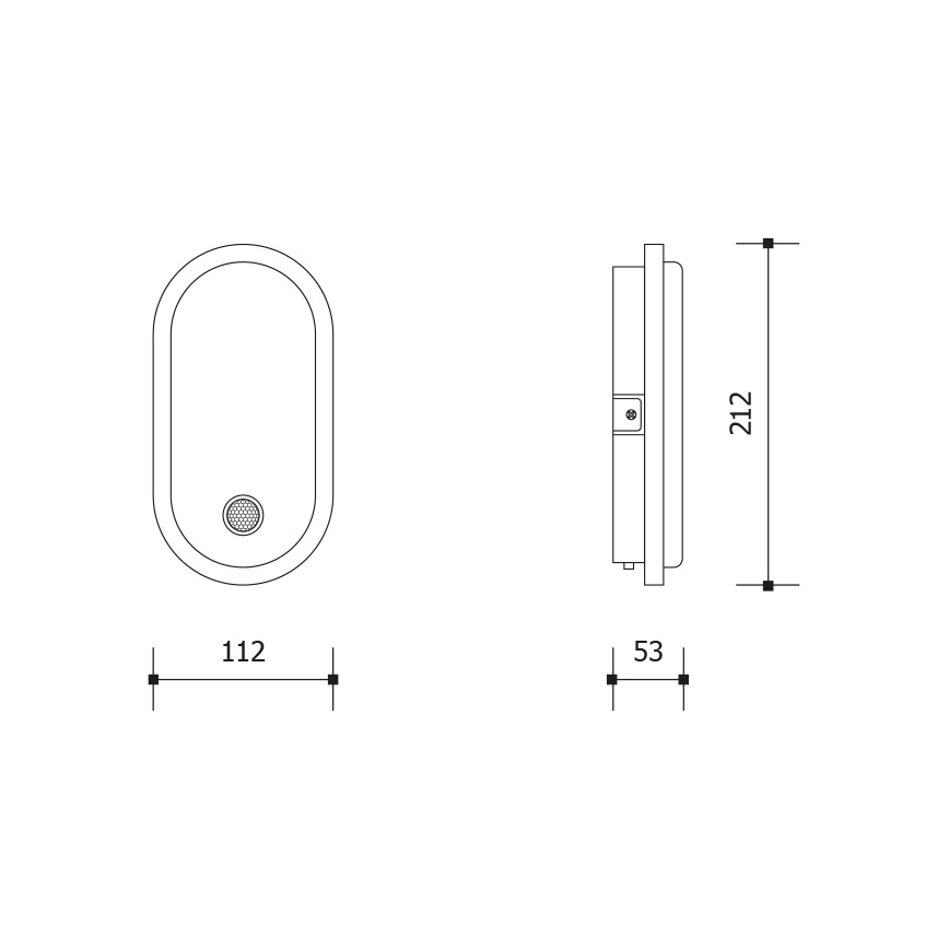 Applique murale d'extérieur LED avec détecteur de mouvement et capteur crépusculaire OVAL LED/10W/230V IP65 blanc