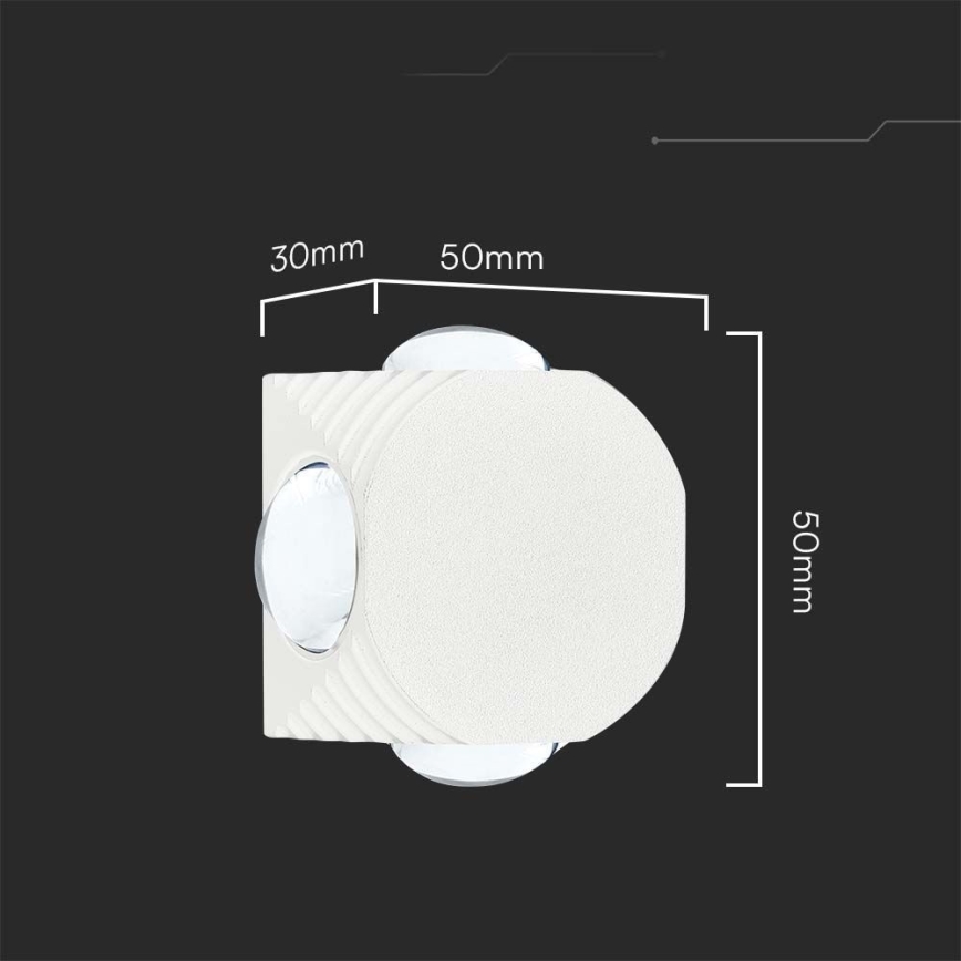Applique murale LED extérieure LED/4W/230V 3000K IP54 blanc