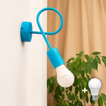 Applique murale LED OXFORD 1xE27/15W/230V bleue