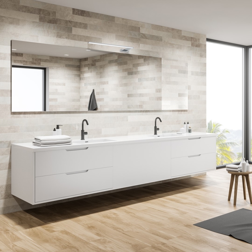 Applique murale LED pour salle de bains SHINE 11W/230V 45 cm IP44, chrome brillant