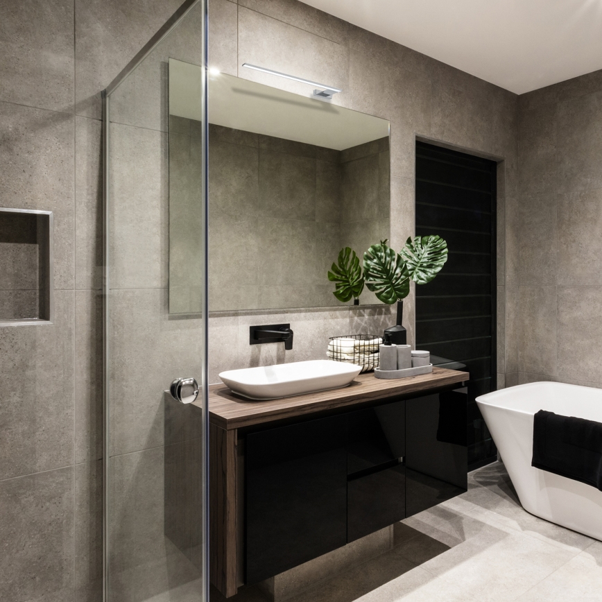 Applique murale LED pour salle de bains SHINE 11W/230V 45 cm IP44, chrome brillant