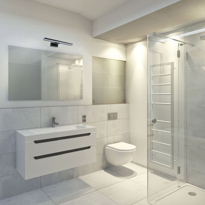 Applique murale LED pour salle de bains SHINE LED/7W/230V 30 cm IP44 noire