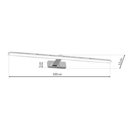 Applique murale LED pour salle de bains SPLASH LED/21W/230V IP44