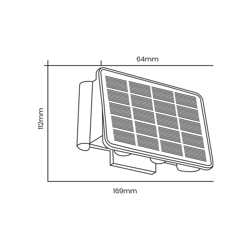 Applique murale LED solaire ALF LED/4W/3,2V 3000K IP54 noir